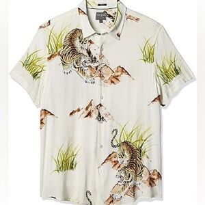 GUESS Men's Eco Tiger Camp Shirt